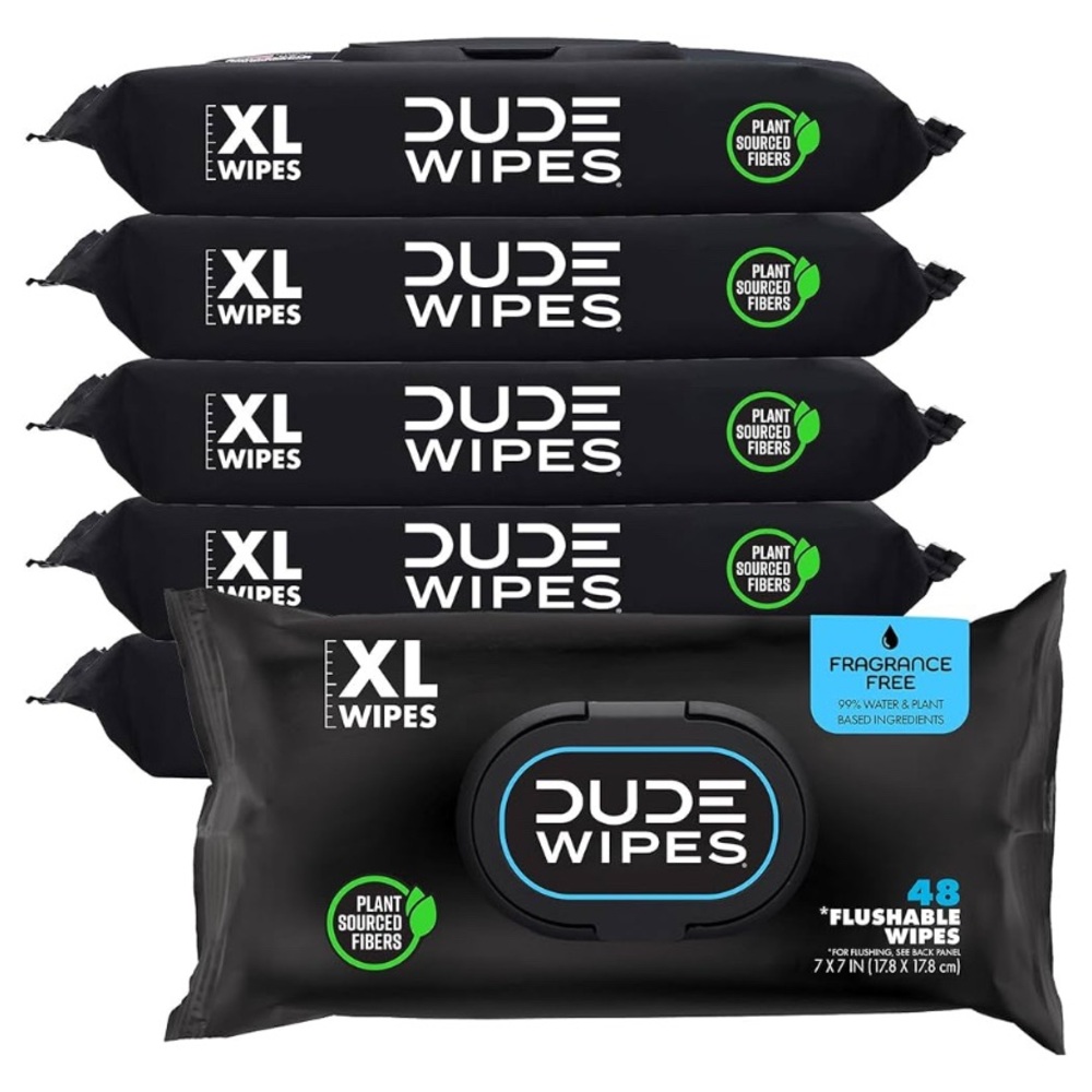 6pack Dude Wipes XL Flushable Wipes 288 total !!